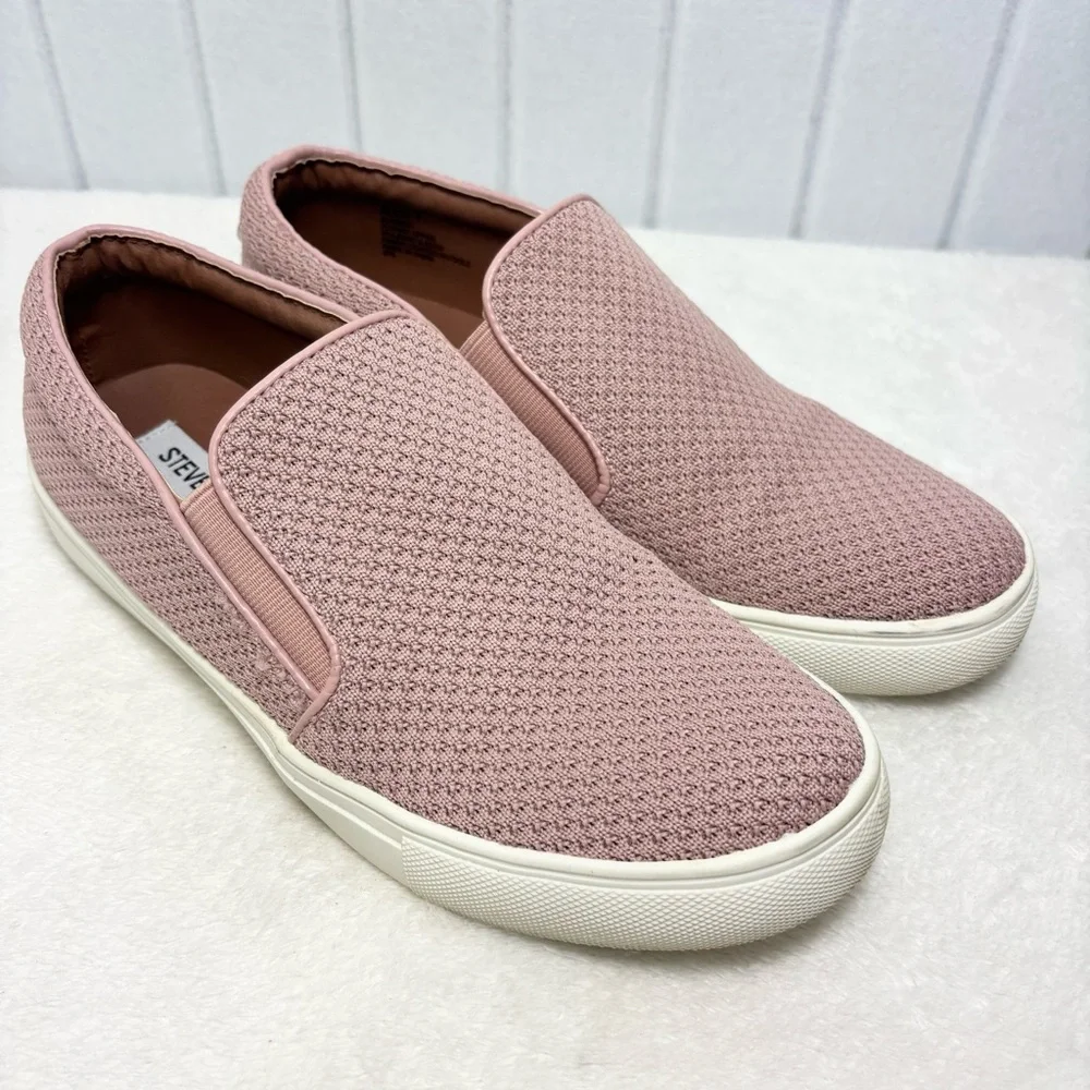 Steve Madden‎ Blush Pink Knit Slip-On Shoes Align Loafers Size 7